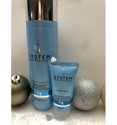 COFANETTO PER NATALE Hydrate shampoo 250ml + mask 30ml + orecchini morellato